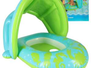 BESTWAY 34091 Baby Swim Ring Inflatable Boat With Seat With Visor Green 1 2Years 18kg