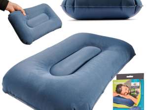 BESTWAY 67121 Opblaasbaar toeristisch kussen velours marineblauw