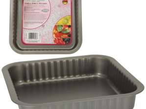 Teglia per tortiere 24cm x 24cm grigio