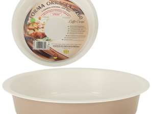 Teglia tortiera rotonda per crostate guiche 26cm marrone