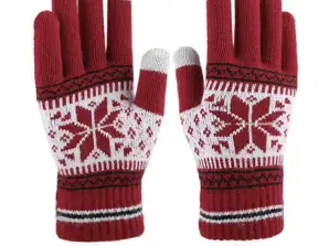 BQ19B Gants tactiles étoile rouge