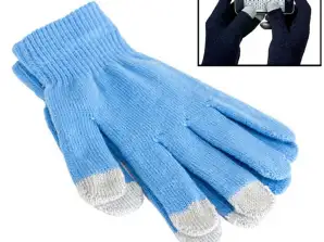 BQ19F Gants tactiles bleus