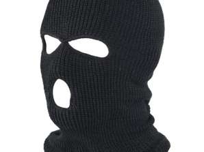 BQ42D Balaclava med 3 hull svart