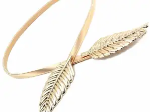 BQ53G Damen Gürtel 68 100cm gold