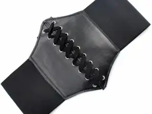 BQ65 Wide waistband rubber corset lace-up