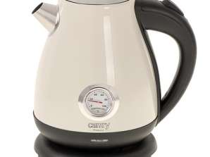 CR 1344 cream Metal Kettle with Thermometer 1.7l