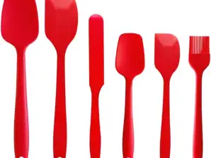 DA144 Ensemble d'ustensiles de cuisine 6 pièces rouge