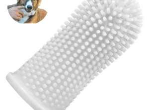 DA392 Silikon Zahnbürste für Hund Katze Zahn Transparent