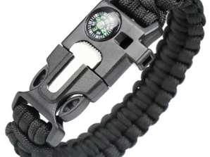 DA99 Överlevnad armband 5in1 svart