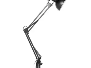 DEON. lampe de bureau à fixer. 60W. E27. en acier. noire