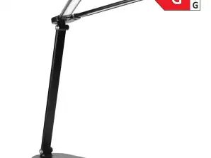 ERGO LED. skrivebordslampe med USB-lader. 8W. 400lm. 3000 4000 6000K. endring av lysfarge. dimmerfunksjon. svart