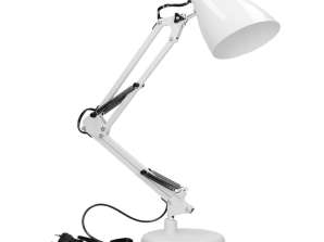 DIAN bureaulamp. 60W staal. wit