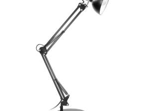 DEON. galda lampa. 60W. E27. augsta. tērauds. melna