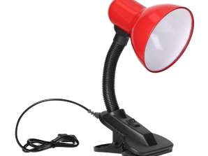 LATSA. Tischlampe mit Klemme. 40W. E27. Stahl   Kunststoff. rot