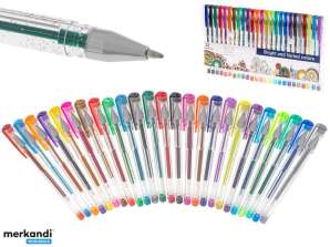 Bunte Glitzer-Gelstifte 25-tlg.