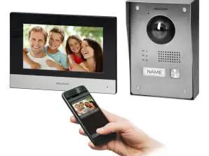 HIKVISION DS KIS703Y P tekil evler içinVideo Kapı Zili seti. 2 telli. 7