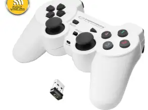 EGG108W Vezeték nélküli Gamepad PC/PS3 USB Gladiátor fekete-fehér