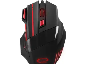 EGM201R Wired Gaming Mouse 7D Optical USB MX201 Wolf Red