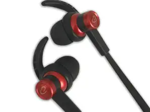 EH201KR Esperanza écouteurs intra-auriculaires avec microphone et réglage du volume eh201 noir-rouge