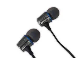 EH203KB Esperanza écouteurs intra-auriculaires en métal avec microphone eh203 graphite bleu