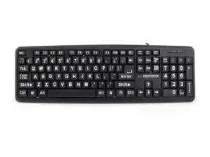 EK129 Clavier standard filaire avec impression grande taille USB Florida