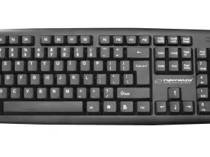 EK134 Esperanza kablet standard USB tastatur gul