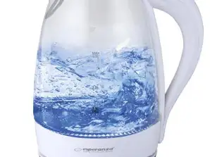 EKK011W Esperanza lasinen vedenkeittimen salto angel 1.7 l valkoinen
