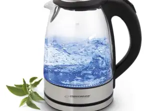 EKK012 Glazen elektrische waterkoker Yosemite 1.7 L zwart