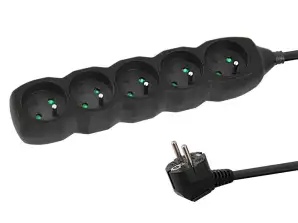 ELK208K Esperanza Steckdosenleiste 5 gn. 3m schwarz