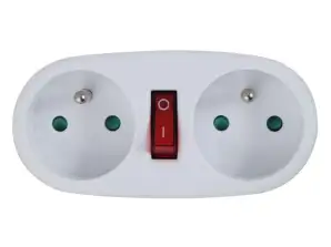 ELK306W Esperanza elektrische splitter 2 gn. op wit