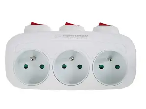 ELK307W Esperanza elektrisk splitter 3 gn. på hvitt