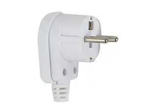 ELK308W Esperanza angled plug uz. White