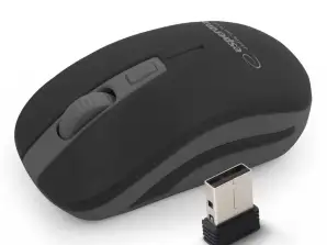 EM126EK Vezeték nélküli egér 2.4GHz 4D optikai USB Uranus fekete-szürke
