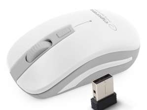EM126EW Esperanza vezeték nélküli egér 2.4ghz 4d opt. usb uranus fehér/szürke