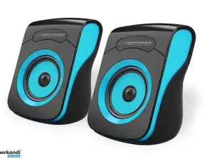 EP140KB Esperanza Lautsprecher 2.0 USB flamenco schwarz-blau