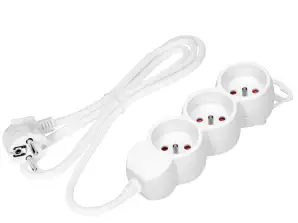 Verlängerung 3x2P Z.1.4m. 3x1mm?, weiß
