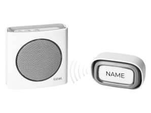 Drahtloses Batterie-Klingel EXTEL diBi Flash Soft. weiß