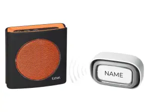 Kabelloser Gong. batteriebetrieben EXTEL diBi Flash Soft. schwarz-orange