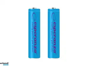 EZA101B Esperanza wiederaufladbare Batterien ni mh aaa 1000mah 2Stk. Blau