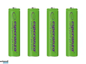 EZA102G Esperanza Akkus Ni-MH AAA 1000mAh 4 Stück. grün