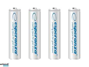EZA102W Esperanza Akkus Ni-MH AAA 1000mAh 4St. weiß