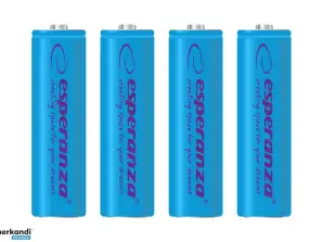 EZA104B Esperanza Ni-MH-Akkus AA 2000mAh 4St. blau