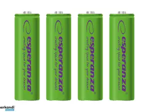 EZA104G Esperanza Akkus Ni-MH AA 2000mAh 4 Stück grün