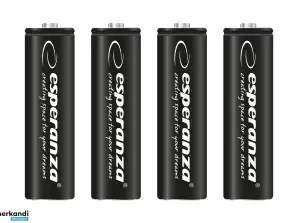 EZA106 Esperanza Akkus NiMH AA hohe Kapazität 2600mAh 4 Stück schwarz