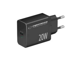 Сетевая зарядка EZC104K Esperanza 20w usb c pd черная