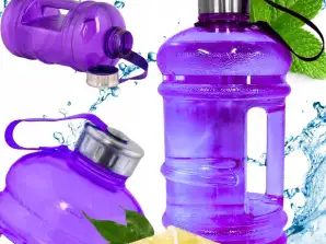 GARRAFA DE ÁGUA DE CANISTER DE ÁGUA ESPORTIVA GARRAFA DE ÁGUA PARA GINÁSIO DE AÇO BPA ROXO LIVRE 2.2L
