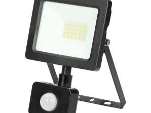 ALLED 20W Projecteur LED avec PIR. 1600lm. IP44. 4000K. Verre en aluminium