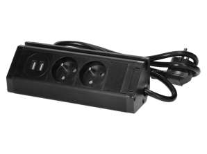 Kétfós ülés aljzat USB töltővel, telefon tartóval és 1,5 m hosszú kábellel. 2x2P Z. 2xUSB A típusú.