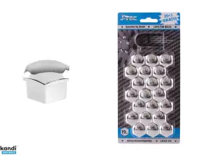 Schraubenkappen 19 mm Chrom