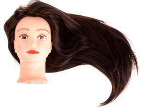 Testa di formazione per parrucchieri capelli castani naturali